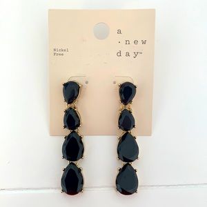 NWT Black and Gold Earrings
